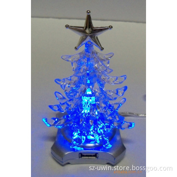Free Sample Christmas Tree Seven Rainbow Colors LED Light USB Hub 2.0 Hub